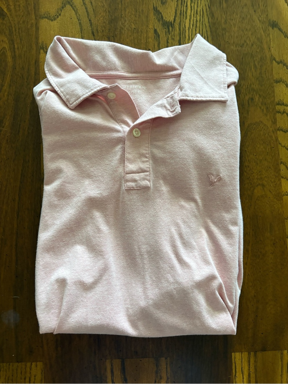 American Eagle Outfitters Light Pink Polo Shirt